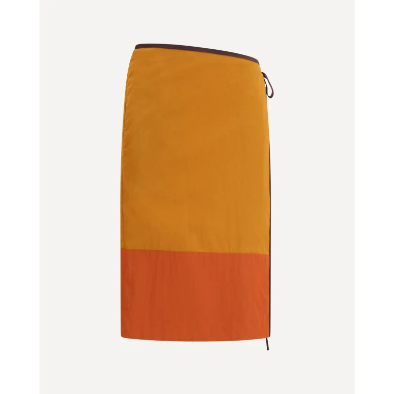 SAINT LAURENT Colour-block rok met strikdetail