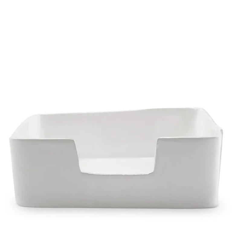 Vietri Melamine Lastra White Dinner Napkin Holder