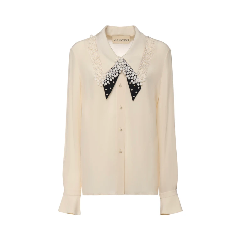 Valentino Garavani Shirts White Silk - Women
