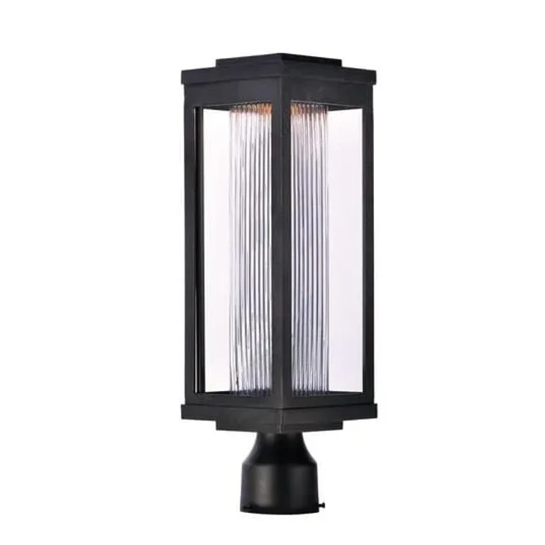 Salon LED 1-Light 1-Light Outdoor Pole/Post Mount in Black