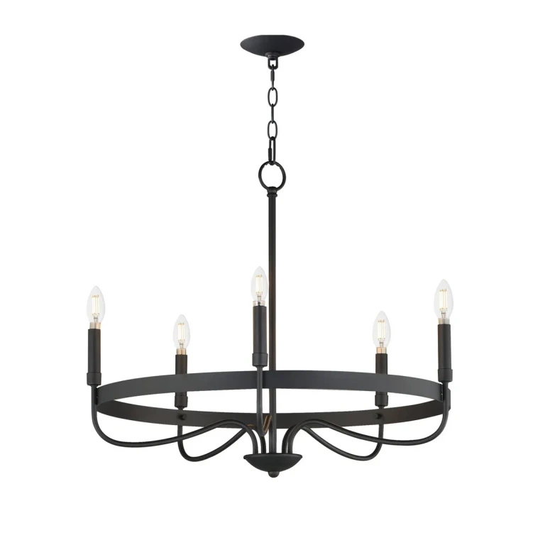 Black Five Light Chandelier from the Frankie Collection
