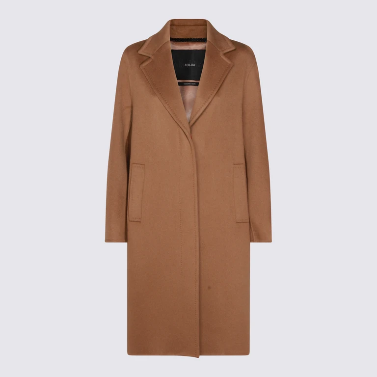 Max Mara Coats Camel Cashmere - Women