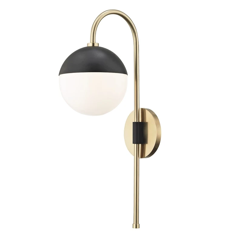 Mitzi Renee 20" Wall Sconce in Aged Brass and Black