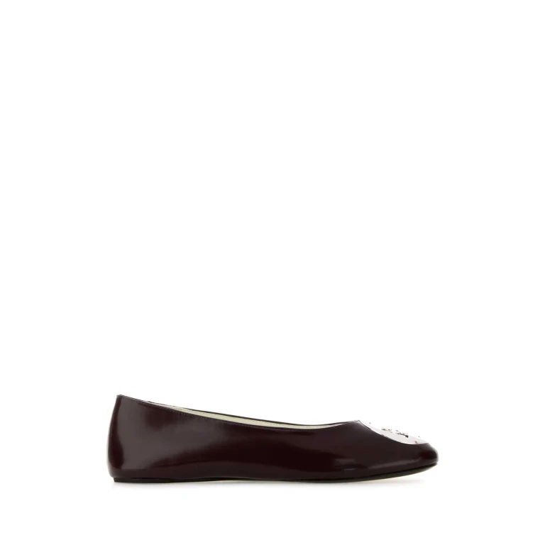 Burgundy Leather Reva Ballerinas 600 Ballerine - Women