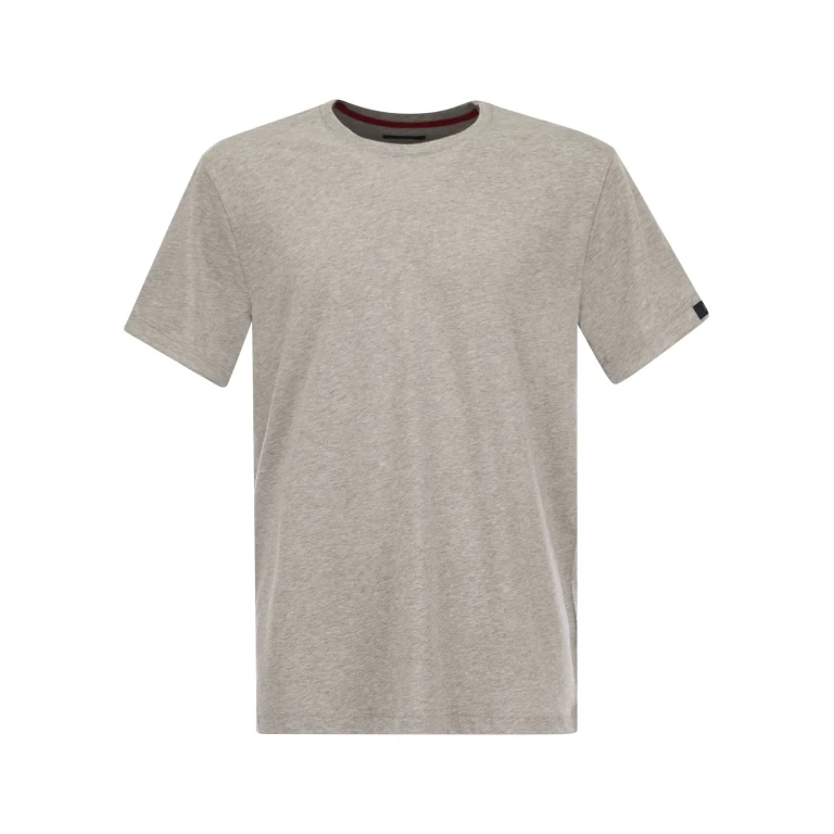 Fay Cotton T-shirt With Contrasting Color Collar