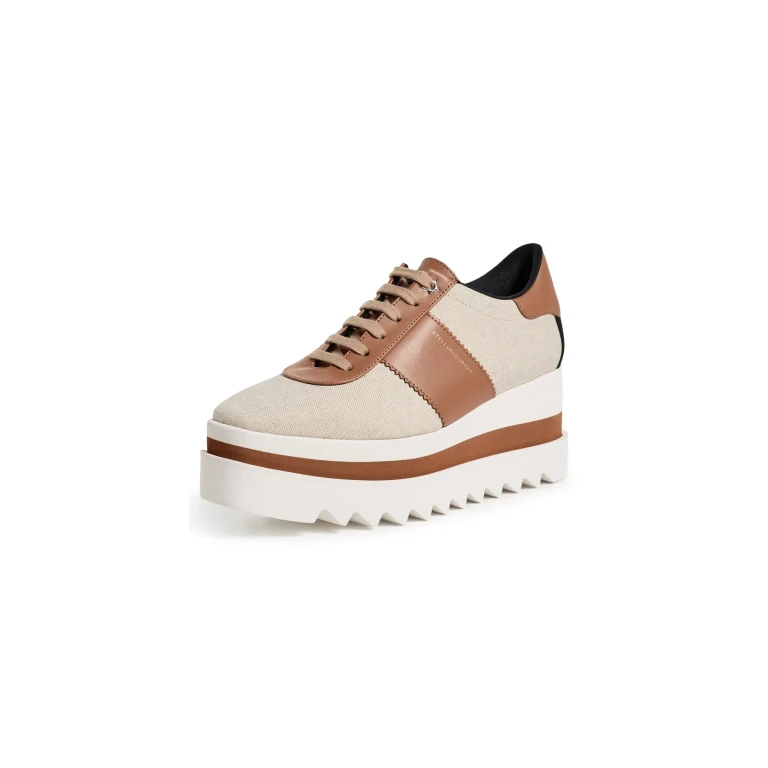 Stella McCartney Salt And Pepper Canvas Sneakelyse Ecru 37.5