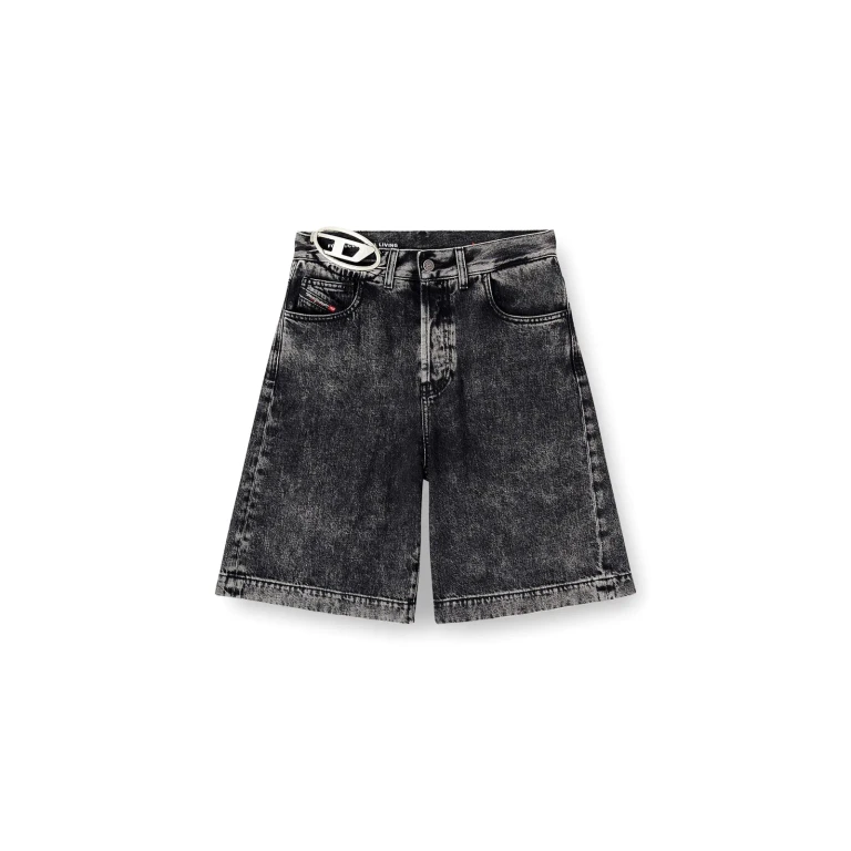 Diesel De-sire-short- S2 Black Denim Bermuda Shorts