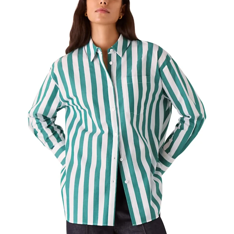 Whistles Oversized Striped Shirt