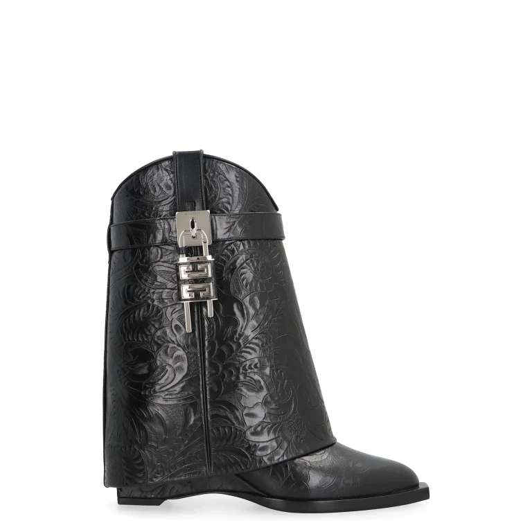 ジバンシィ レザー シャーク アンクルブーツ レディース 39