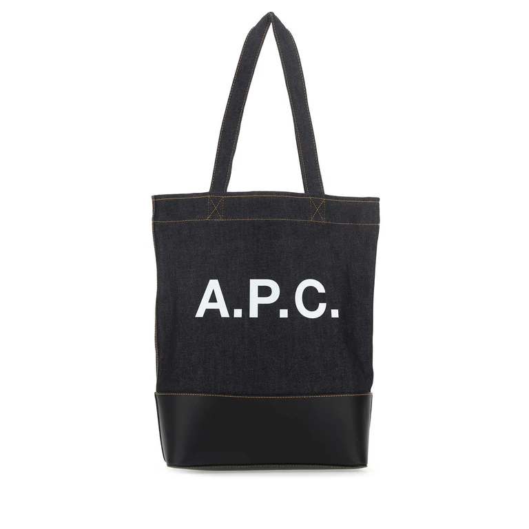 A. P.C. Dark Blue Denim Cohlo Handbag Caf Exterior: Fabric Borse A Mano - Men