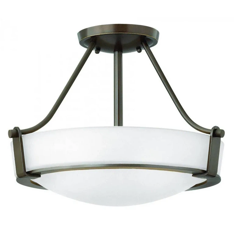 Olde Bronze LED Semi-Flush Mount from the Hathaway Collection
