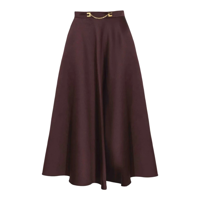Elisabetta Franchi Jupe Midi - Marron