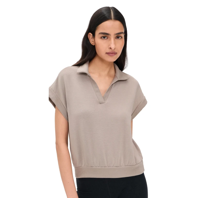 Splits59 Evie Fleece Polo Latte M
