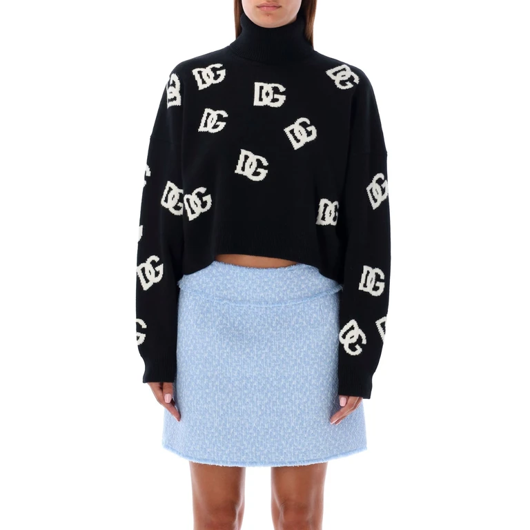 Dolce & Gabbana Dg Intarsia High Neck Sweater