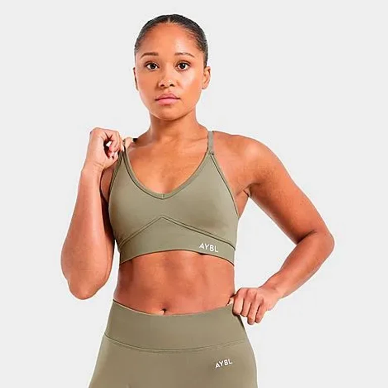 Women's Adapt Seamless Strappy Light-Support Sports Bra in Olive