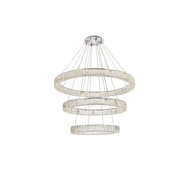 Chrome LED Chandelier from the Monroe Collection