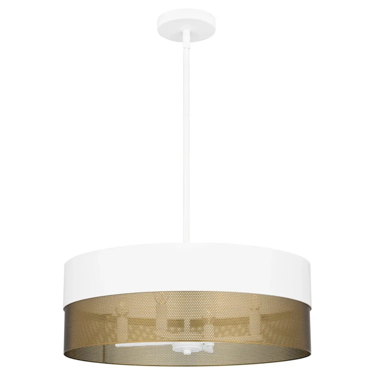 Matte White Four Light Pendant from the Quoizel Pendant Collection
