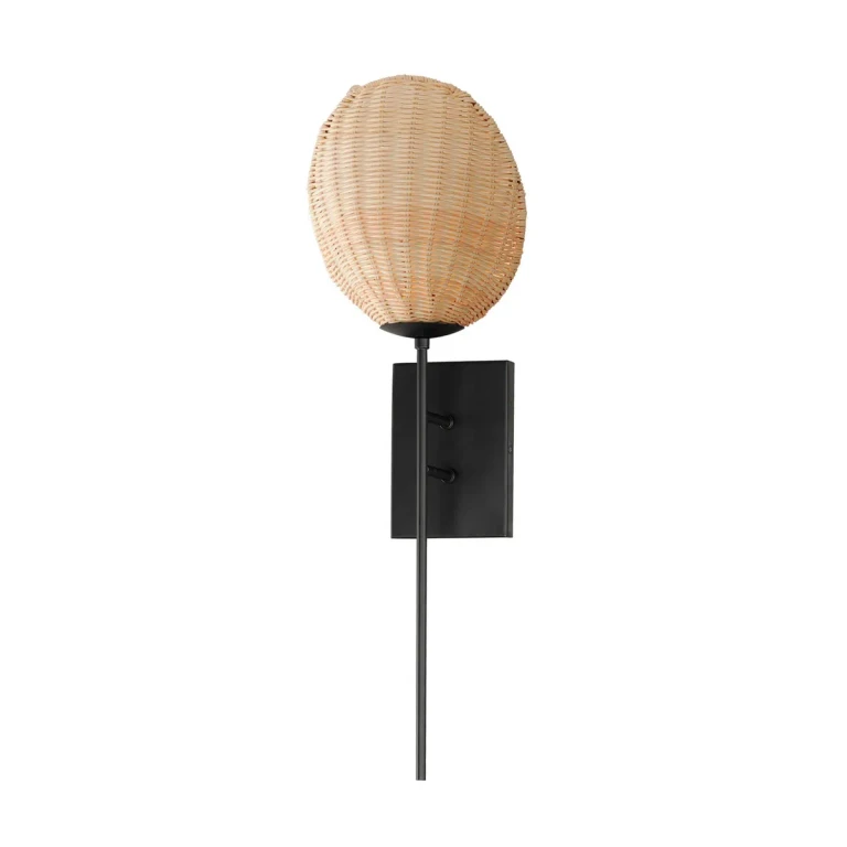 Black One Light Wall Sconce from the Maldives Collection