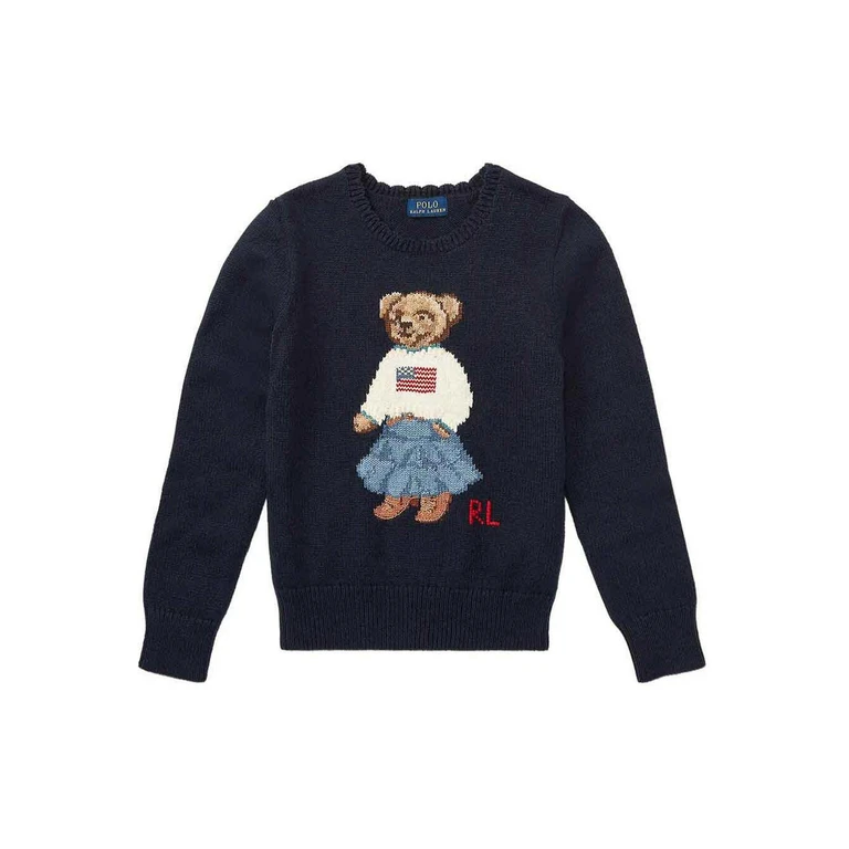 Ralph Lauren Pull Col Rond - Bleu Foncé