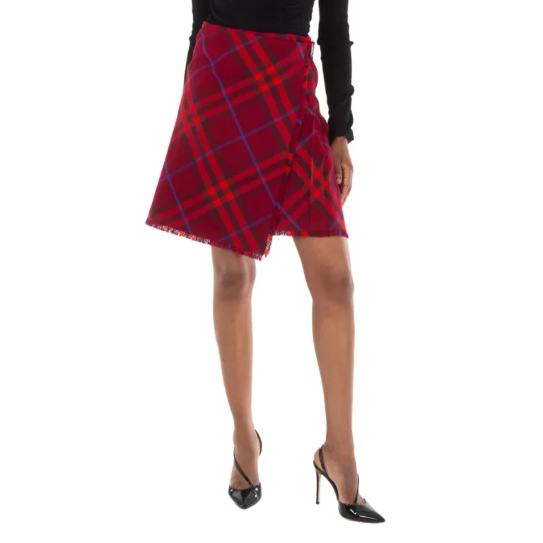 Burberry Wool Plaid-Check Kilt