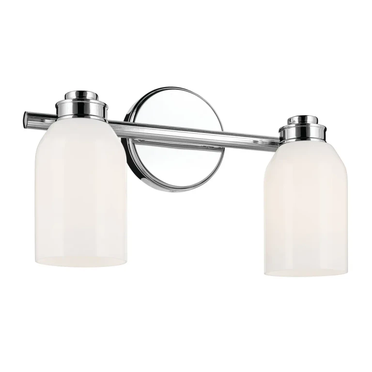 Chrome Bathroom Vanity Light from the Shae Collection