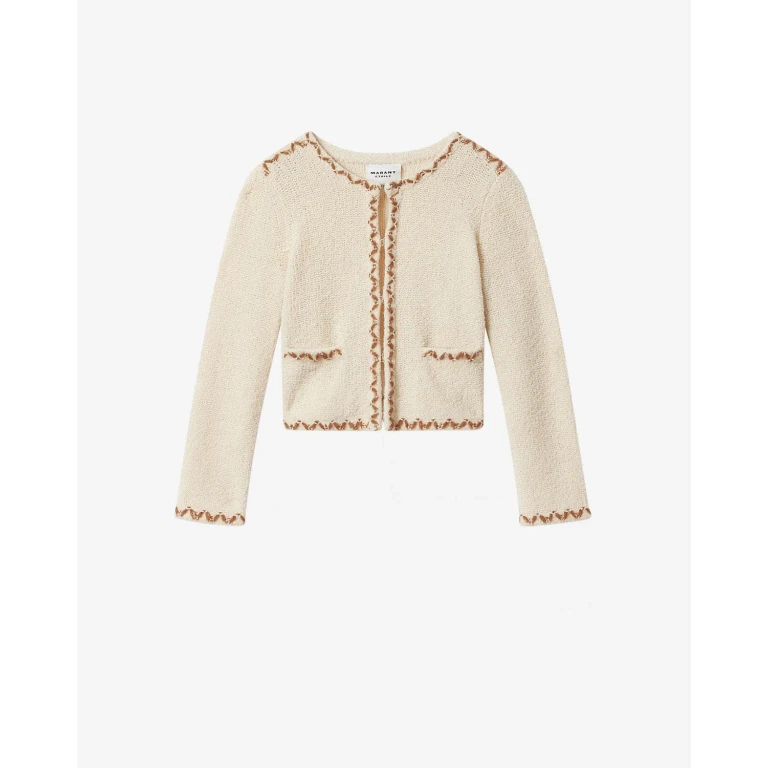 Cardigan Rochelle - Femme - Écru-bronze - Taille 34 - Marant Étoile