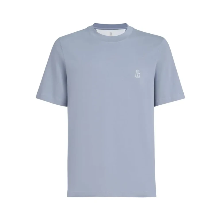 T-shirt col rond avec logo Brunello Cucinelli