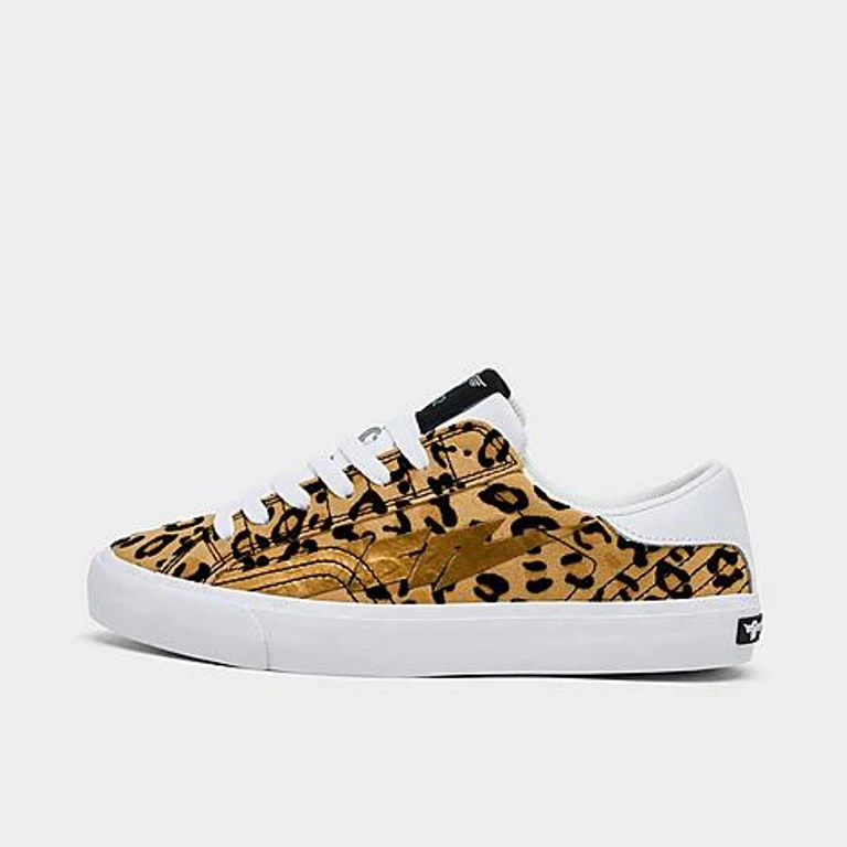 Women's Creative Recreation Zeus Lo Casual Shoes in Leopard Print/Tan/Black Size: 6.0