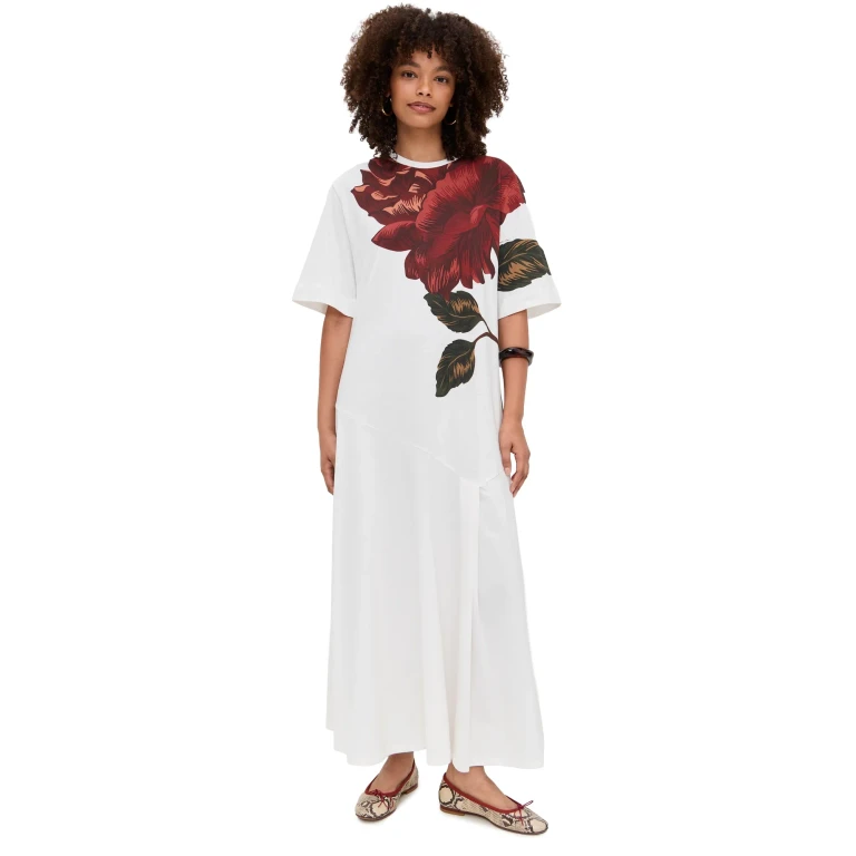 FARM Rio Flower Maxi Dress Off White L
