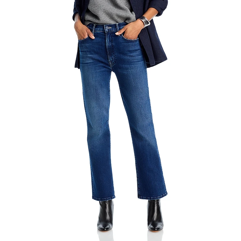 Mother The Hustler High Rise Ankle Flare Jeans in Heirloom