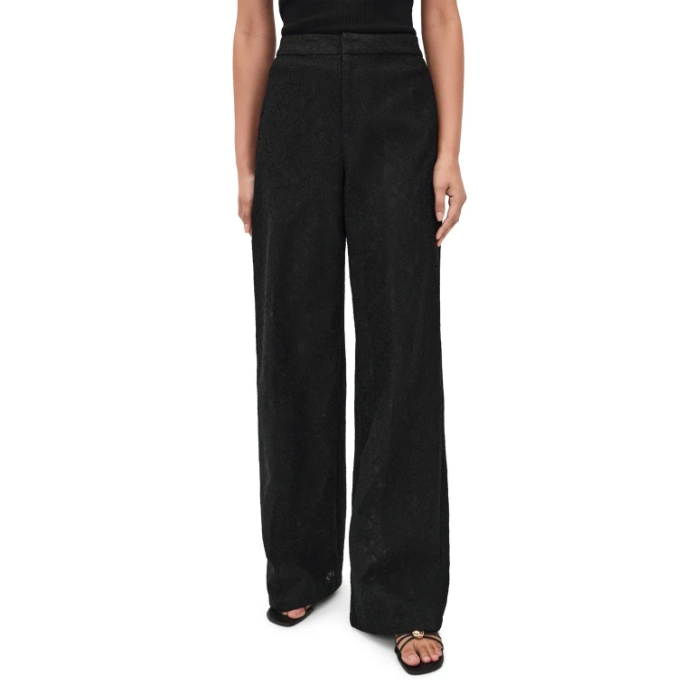 L'AGENCE Livvy Broek met rechte pijpen Zwart