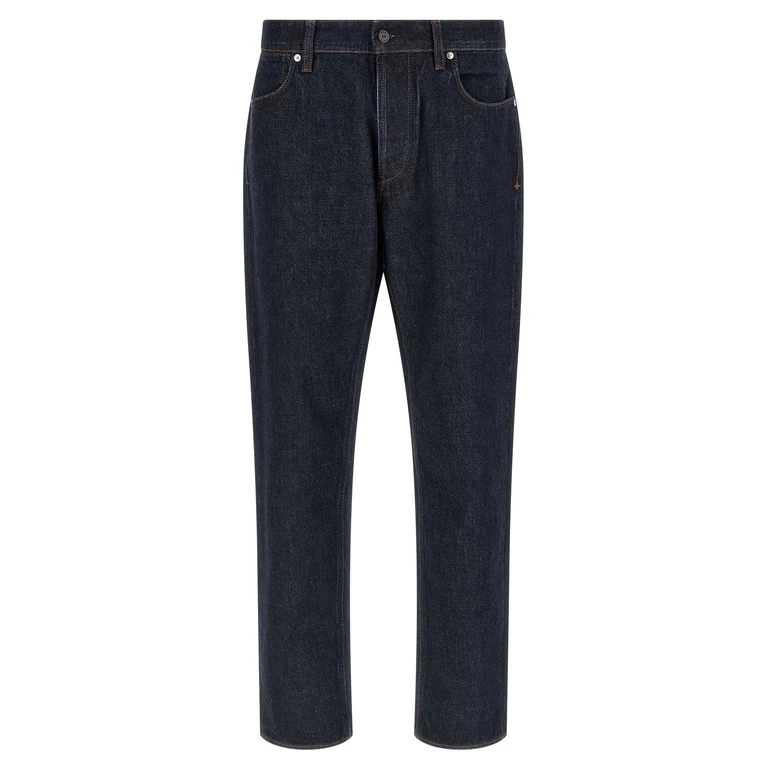 Stone Island Blue Cotton Straight-Leg Jeans Clothing - Men