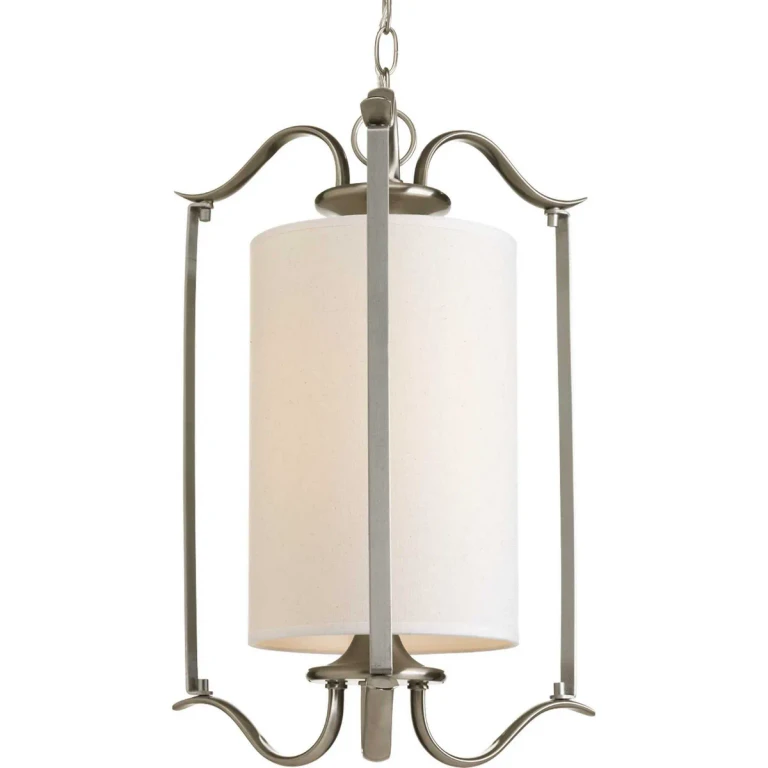 Brushed Nickel One Light Foyer Pendant from the Inspire Collection