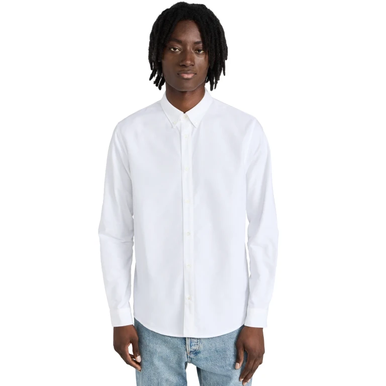 A. P.C. Oxford Button Down Shirt White L