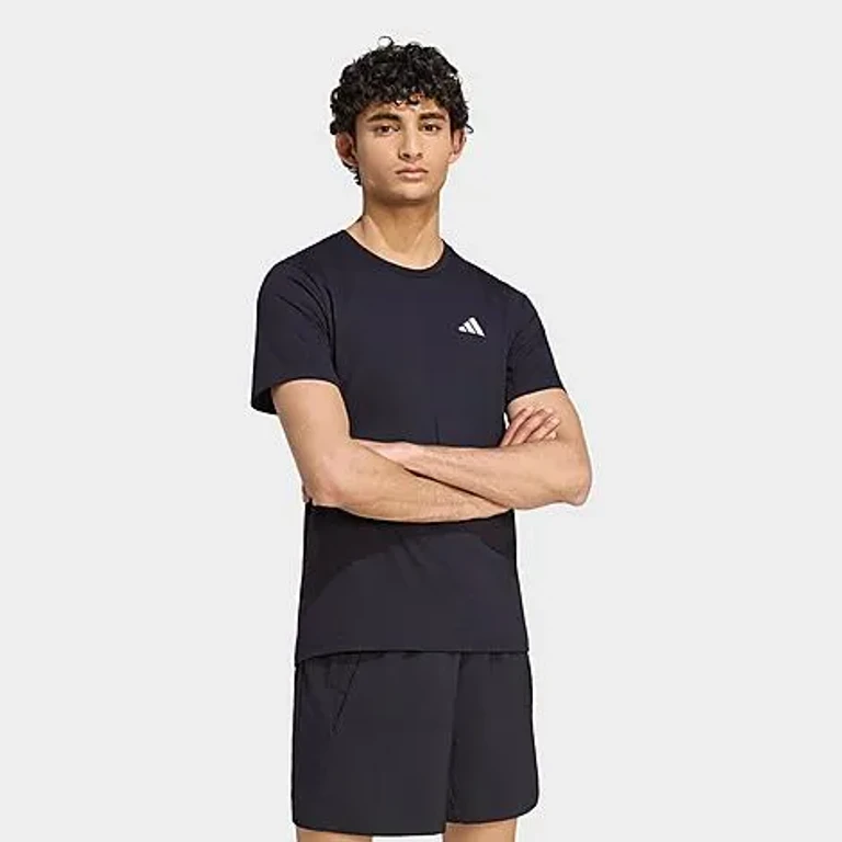 adidas Men's Train Essentials Feelready Training T-Shirt in Black/White Size: Small