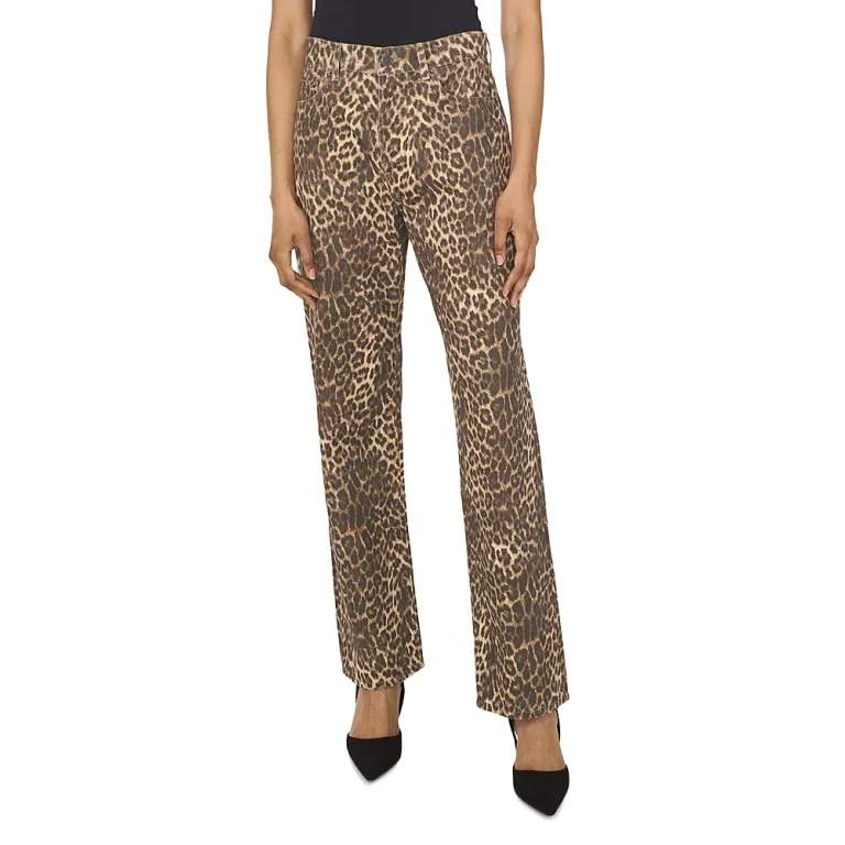 Vince Camuto Mid Rise Printed Jeans in Khaki Haze