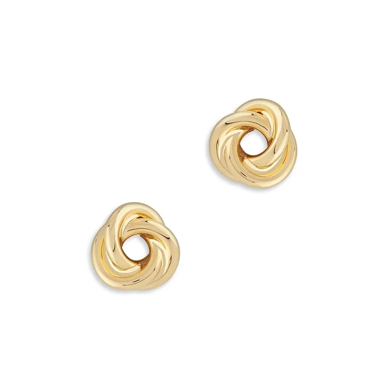 Children's Love Knot Stud Earrings in 14K Yellow Gold