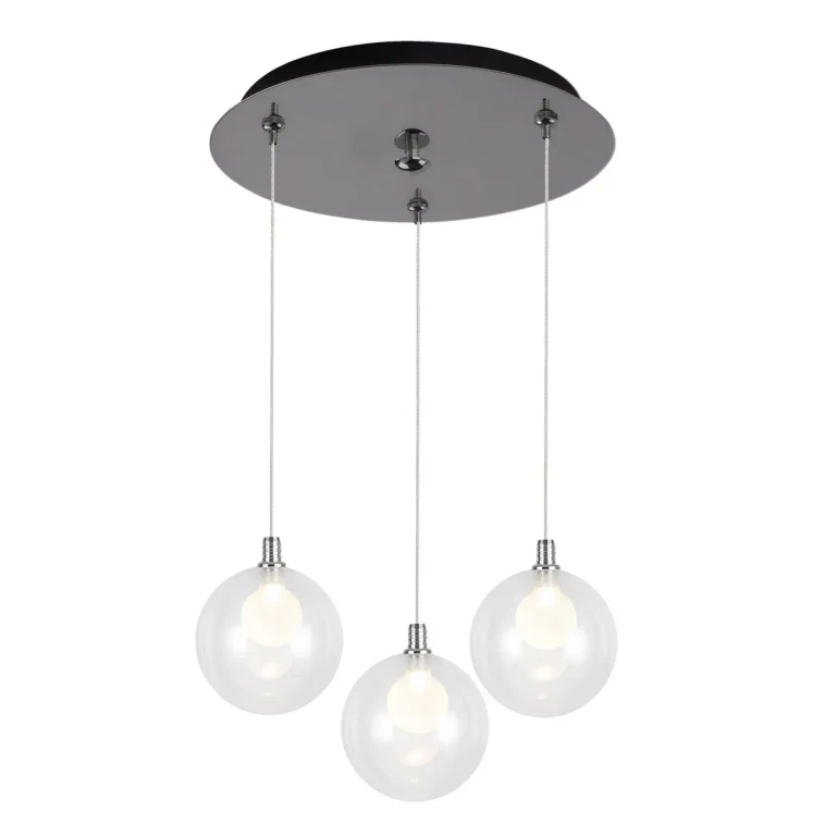 Chrome LED Pendant from the Bolla Collection