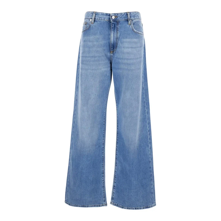 Roy Rogers High-waisted Jeans With Five Pockets In Blue Denim
