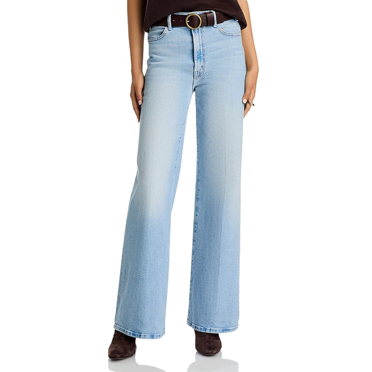 Mother The Hustler Roller Sneak High Rise Jeans in Complete 360