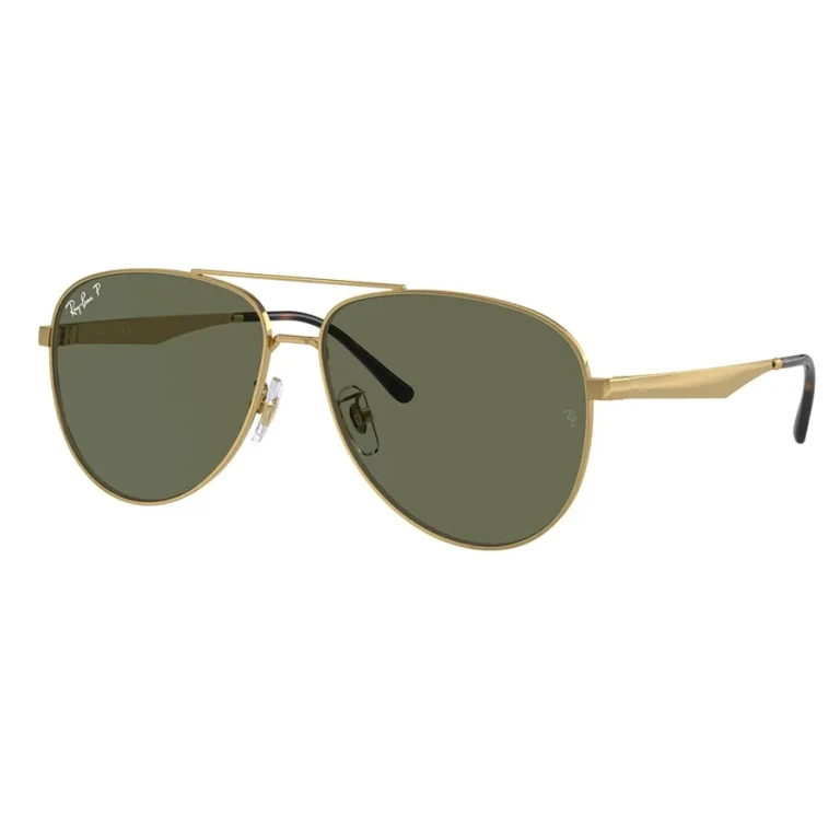 Ray Ban Polarized Dark Green Pilot Unisex Sunglasses RB3712D 001/9A 62