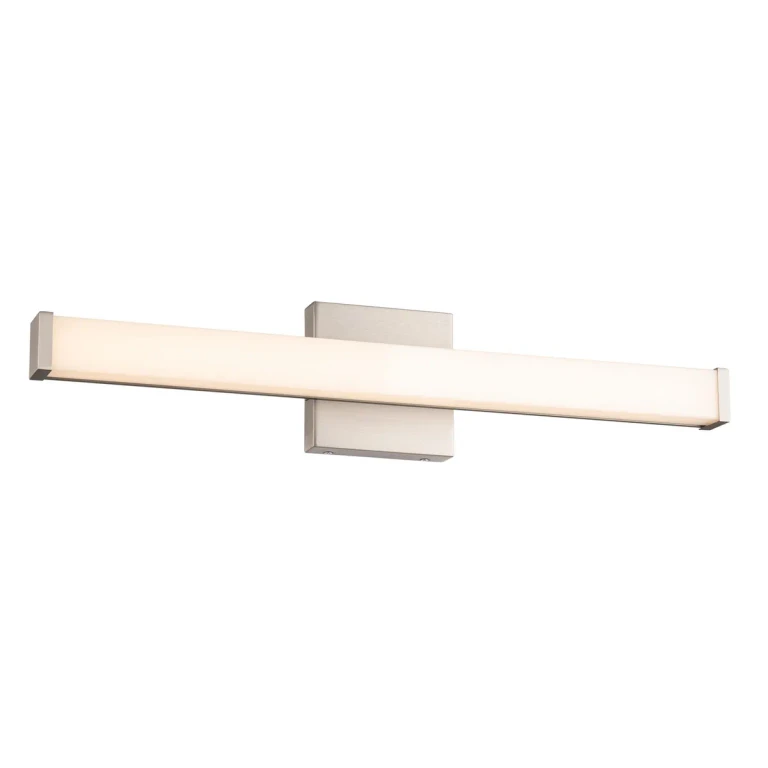 Brushed Nickel LED Bathroom Vanity Light from the Slim Collection