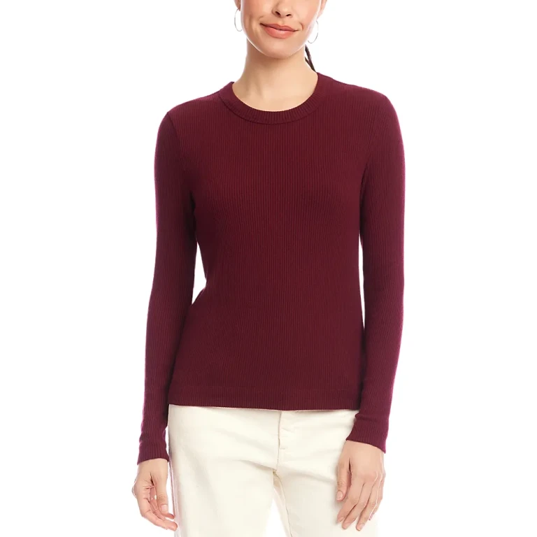 Karen Kane Ribbed Crewneck Top