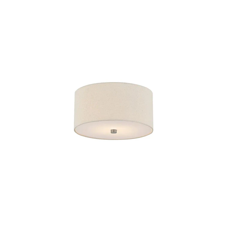 Brushed Nickel Flush-Mount from the Textile Collection