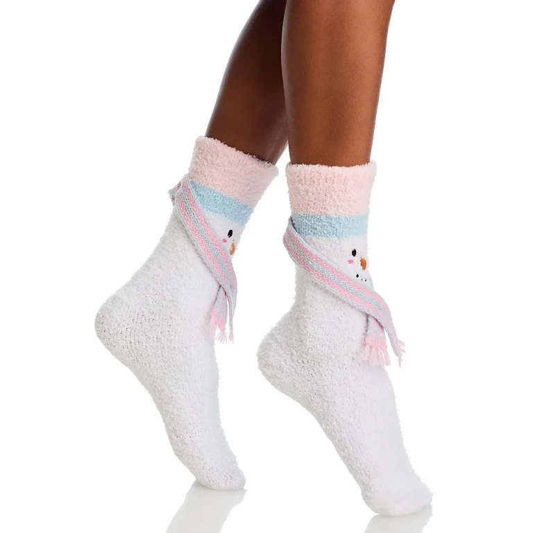 Pj Salvage Cozy Grippers Crew Socks