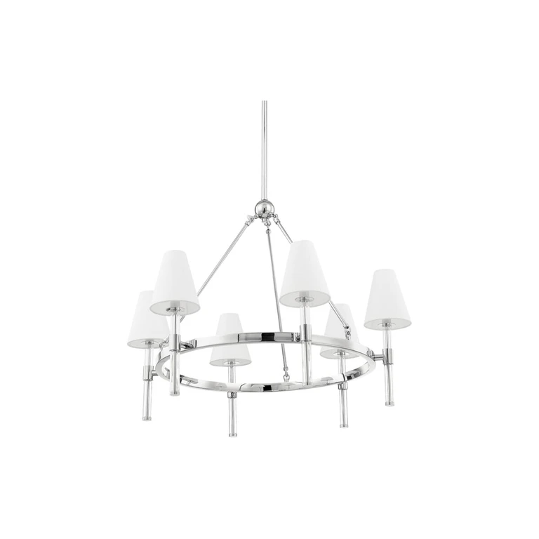 Mitzi Janelle 6-Light Chandelier in Polished Nickel