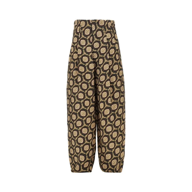 EMPORIO ARMANI Printed viscose pants with darts Man 48