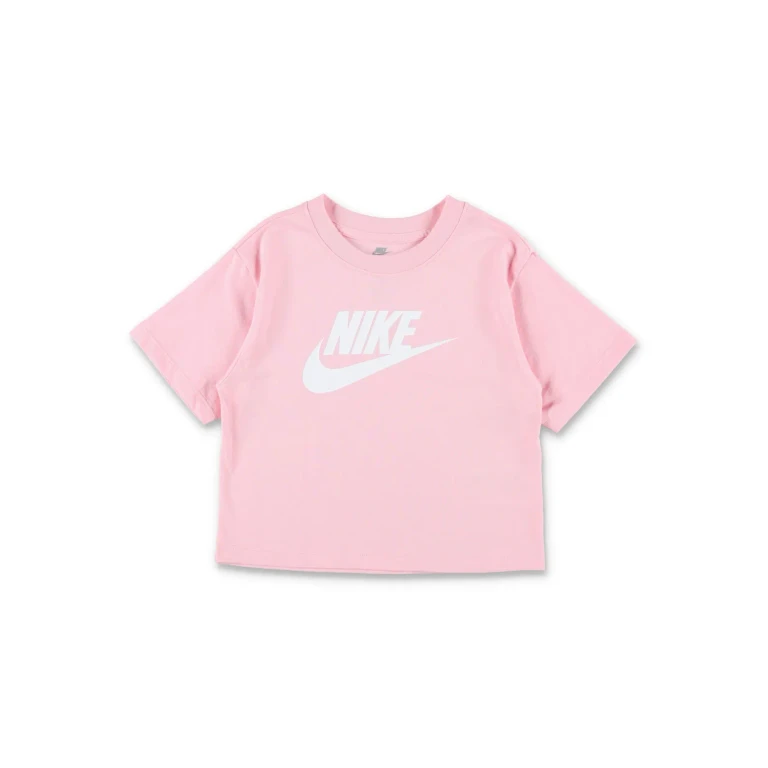 Boy's Cotton Blend T-Shirt with Swoosh Logo (36L160A0W)