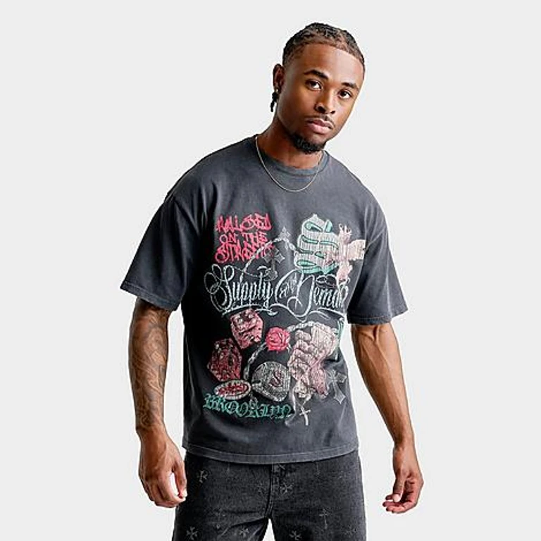 Supply & Demand Men's Motley Graphic T-Shirt in Black Size: Small