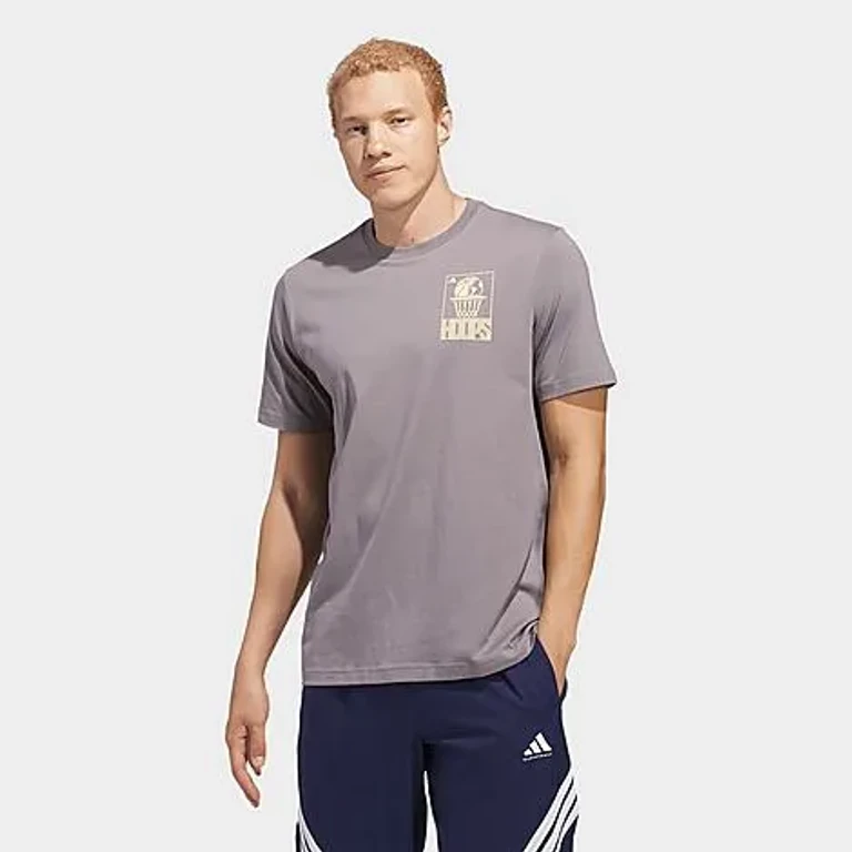 Nike Men's adidas World Wide Hoops Graphic T-Shirt in Taupe Oxide Size: XS